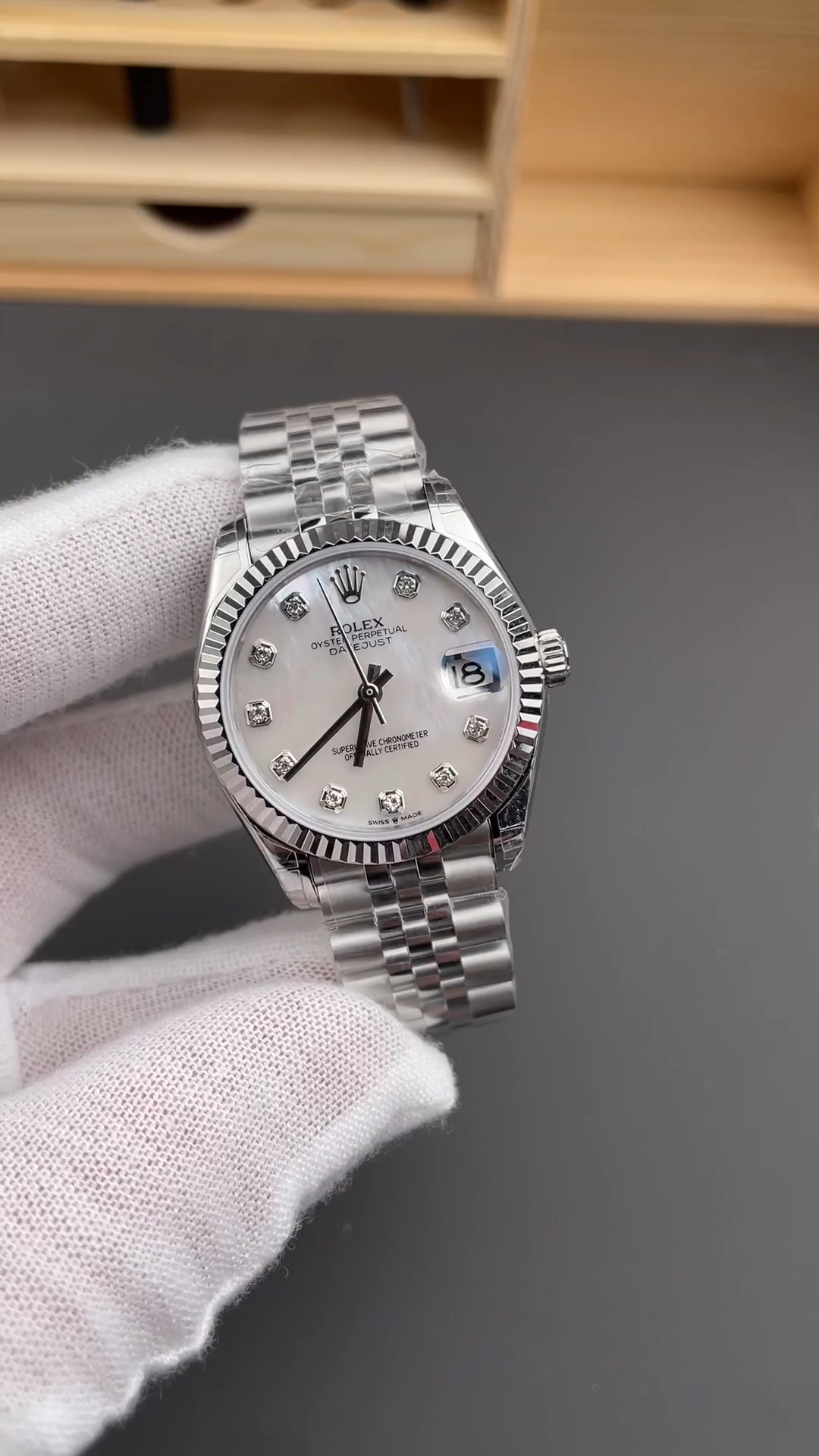 Rolex Datejust 31 Steel & 18K White Gold 278274 0006 Women's Watch