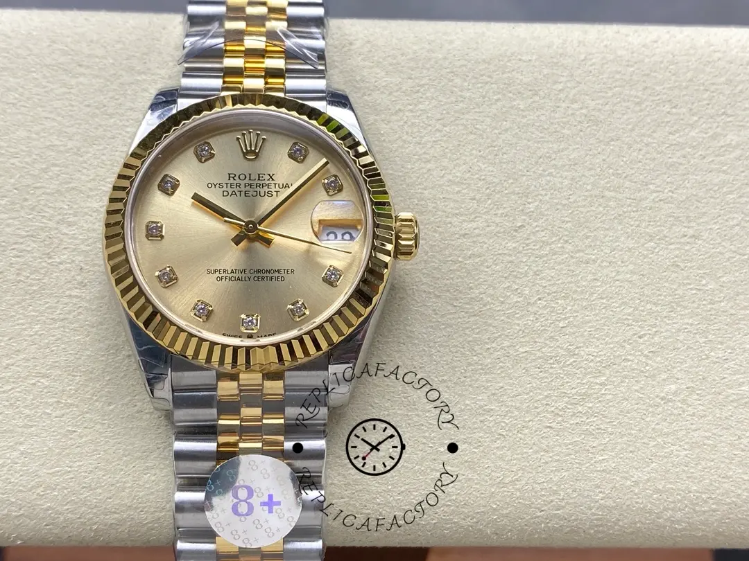 Rolex Datejust 31mm Stainless Steel and Yellow Gold 278273 0026 Champagne Diamond Jubilee
