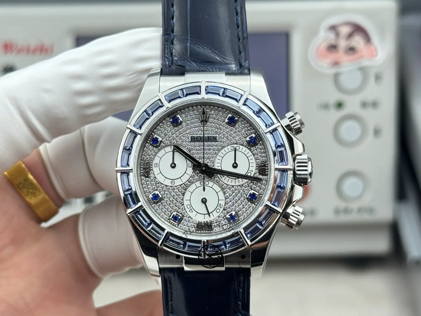 Rolex Daytona 116589SACI Replica Pave Diamond Dial 40mm Men's Watch
