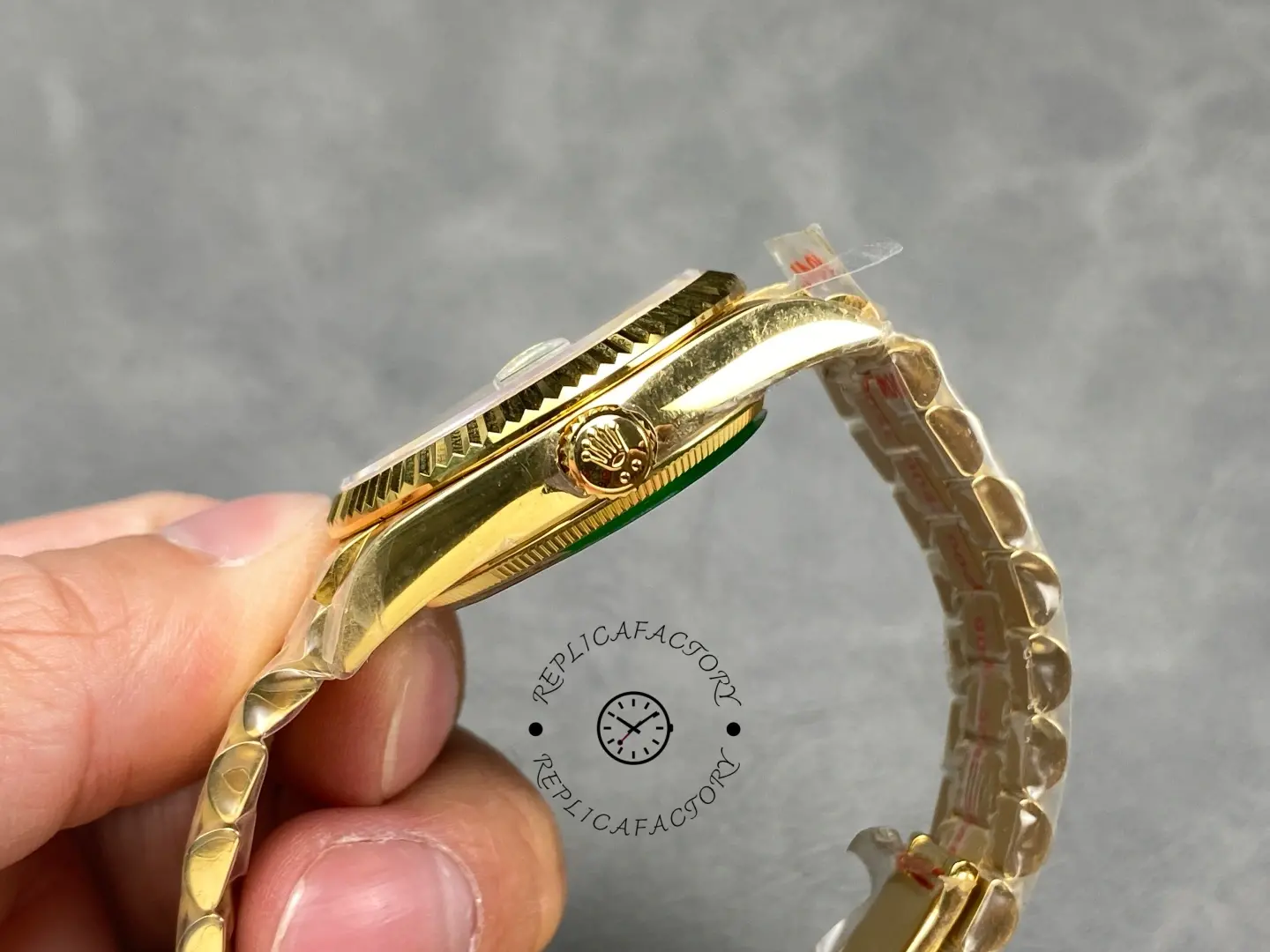 Rolex Day Date 128238-0106 36mm Yellow Gold Fluted Bezel Emoji Puzzle Dial
