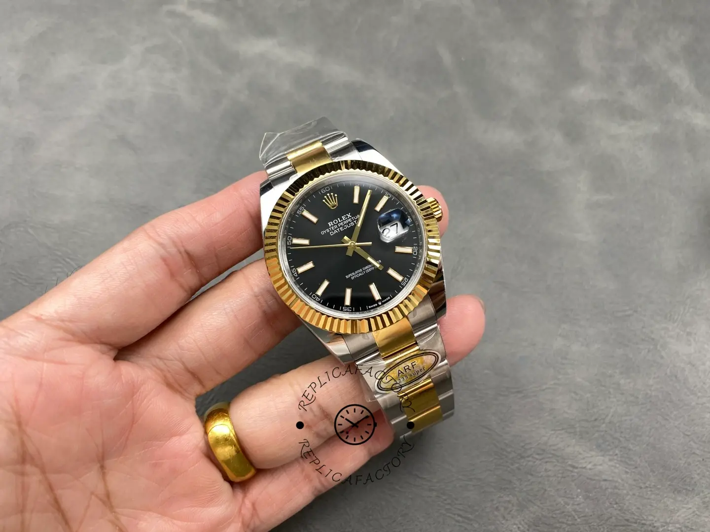 Rolex Datejust 41 Black Dial Fluted Bezel 126333 0013 Men's Watch