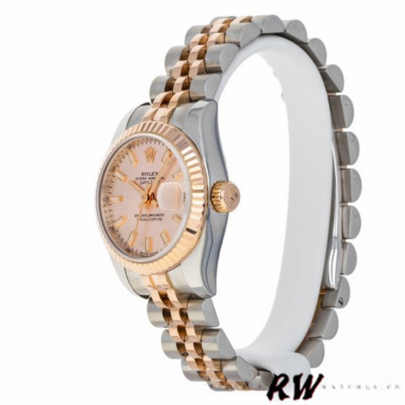 Rolex Datejust 179171 Pink Dial Fluted Bezel 26MM Lady Replica Watch