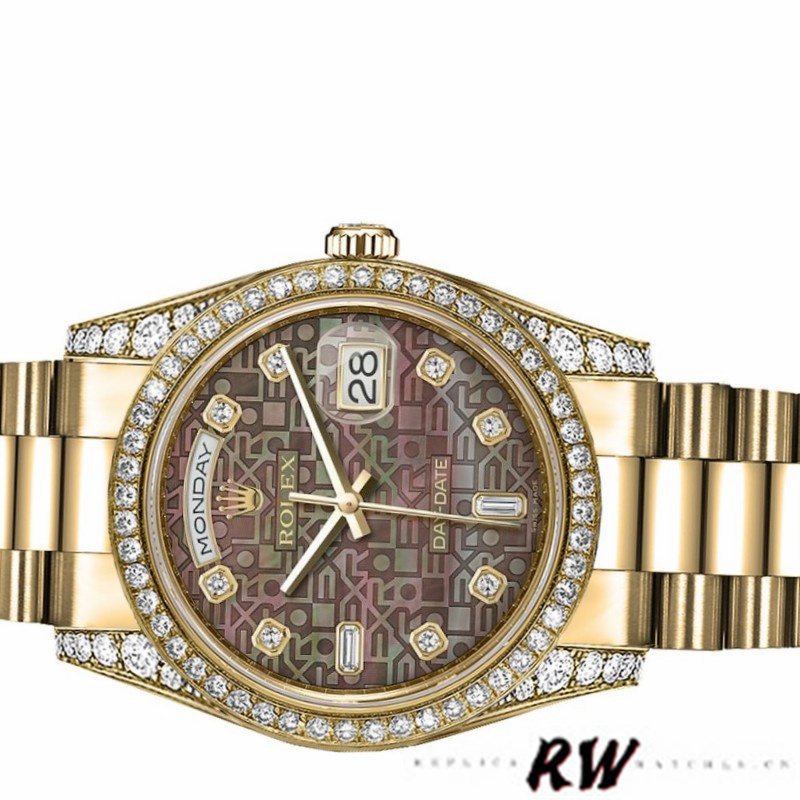 Rolex Day-Date 118388 Mother of Pearl Jubilee Diamond Dial 36mm Unisex Replica Watch