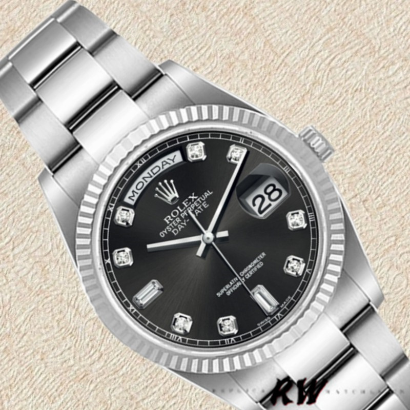Rolex Day-Date 118239 Black Diamonds Dial 36mm Unisex Replica Watch