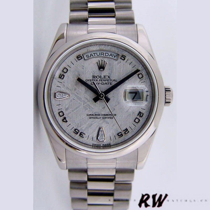 Rolex Day-Date 118209 Meteorite Grey Dial 36mm Unisex Replica Watch