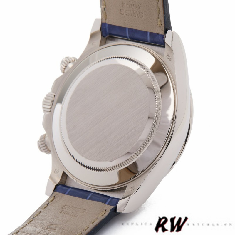 Rolex Daytona 116519 Sodalite Arabic Dial Blue Alligator Leather 40mm Mens Replica Watch