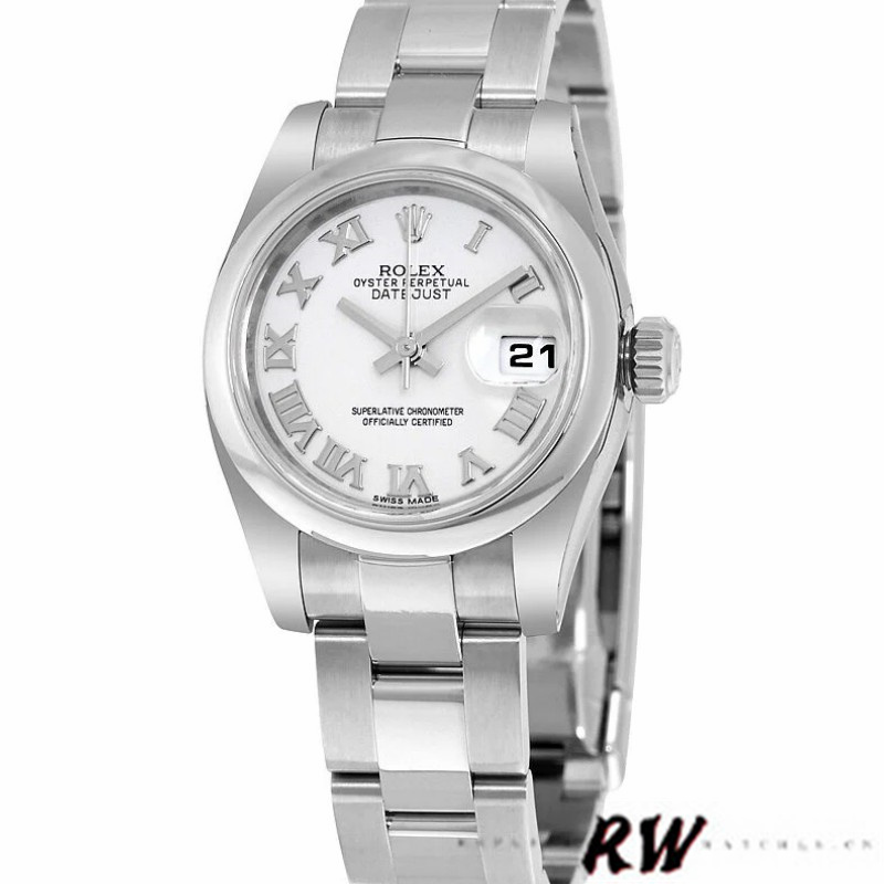 Rolex Datejust 179160 Oyster Bracelet White Roman Dial 26MM Lady Replica Watch