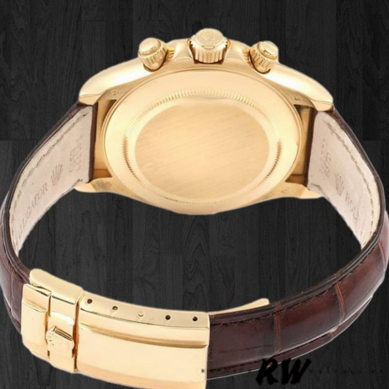 Rolex Daytona 116518 MOP Diamond Dial Brown Leather strap 40mm Mens Replica Watch