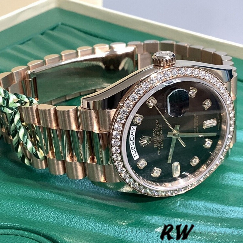 Rolex Day-Date 128345RBR Brown Ombre Dial Everose Gold 36MM Unisex Replica Watch