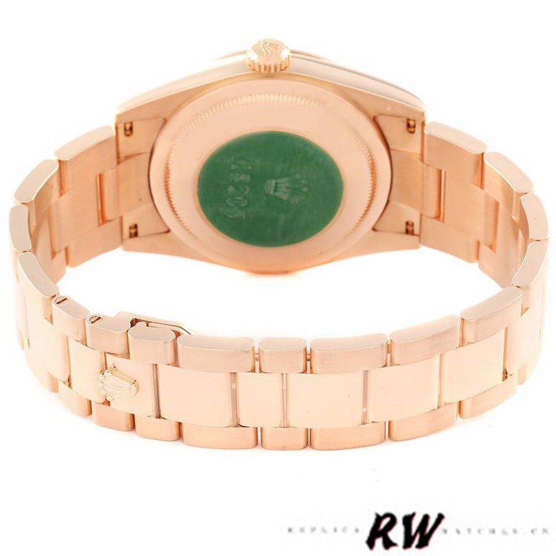 Rolex President Day Date 118205 Rose Gold Black Dial 36mm Unisex Replica Watch