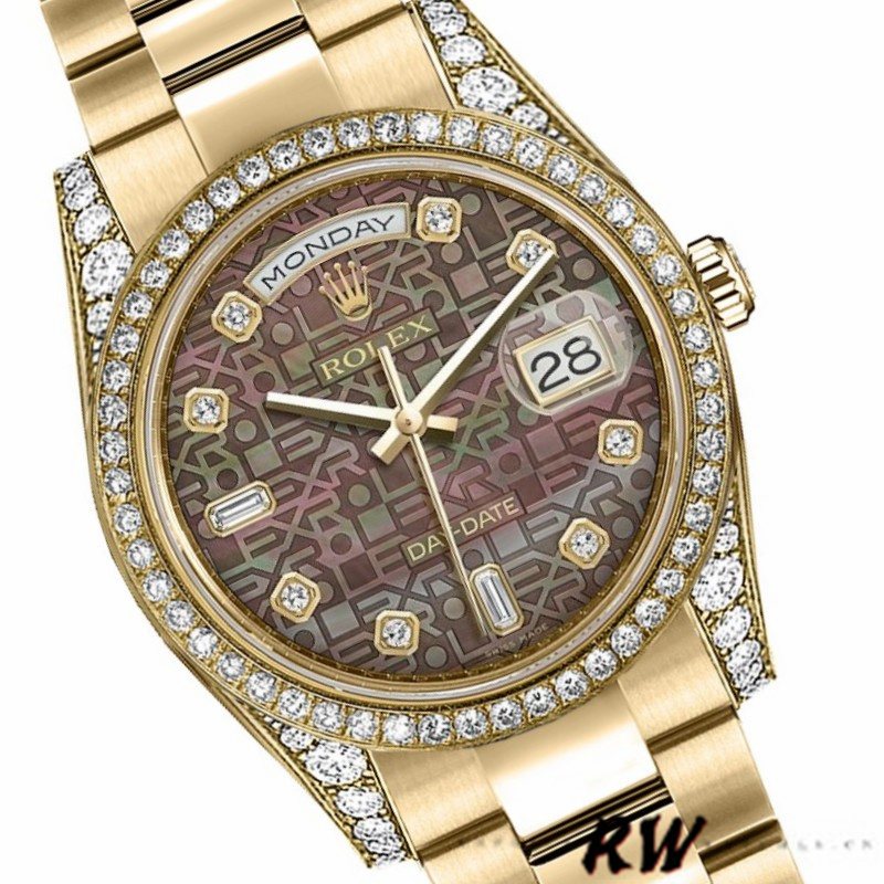Rolex Day-Date 118388 MOP Jubilee Diamond Dial 36mm Unisex Replica Watch