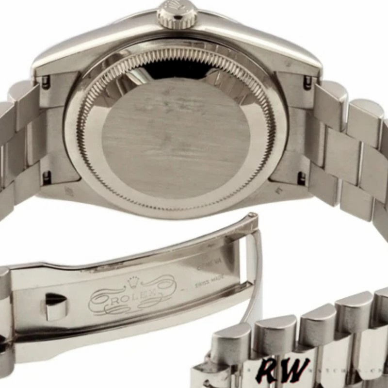 Rolex Day Date 118206 Mother of Pearl Black Dial 36mm Unisex Replica Watch