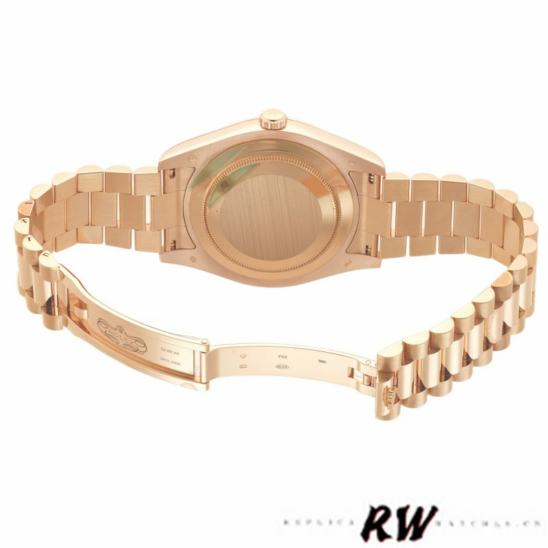 Rolex Day-Date 218235 Rose Roman Dial Rose Gold 41MM Mens Replica Watch