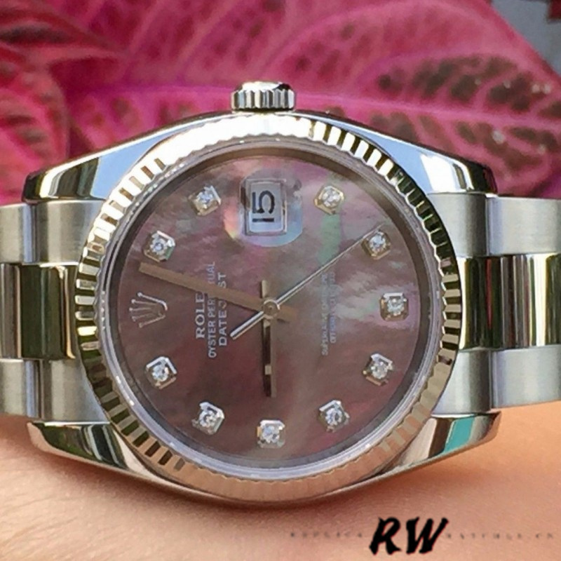 Rolex Datejust 116234 Black MOP Diamond Dial Automatic 36mm Unisex Replica Watch