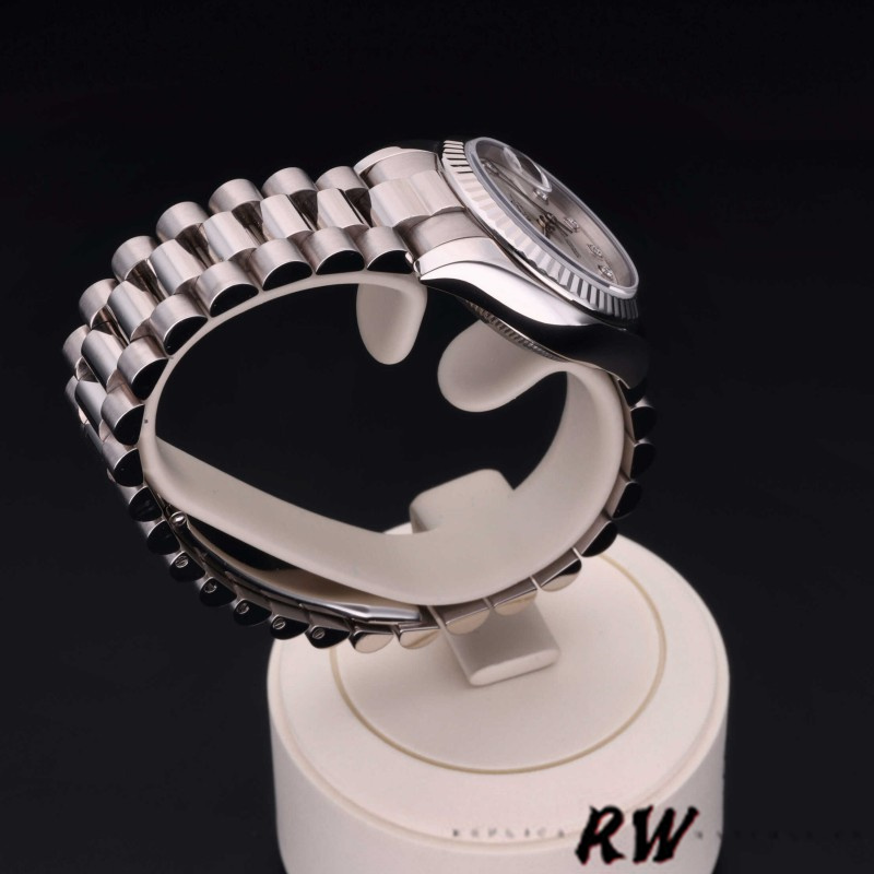 Rolex Datejust 179179 Silver Diamond Dial Fluted Bezel 26MM Lady Replica Watch