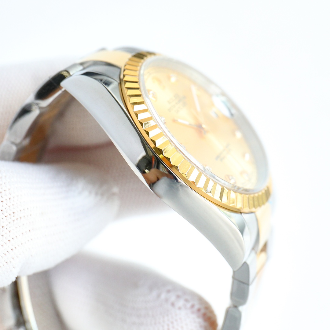 Rolex Datejust 36MM 126233 0018 Champagne Diamond Dial Unisex Replica Watch