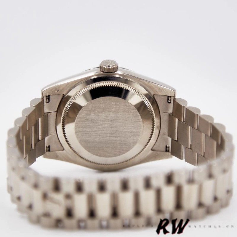 Rolex Day-Date 118209 White Gold White Dial 36mm Unisex Replica Watch