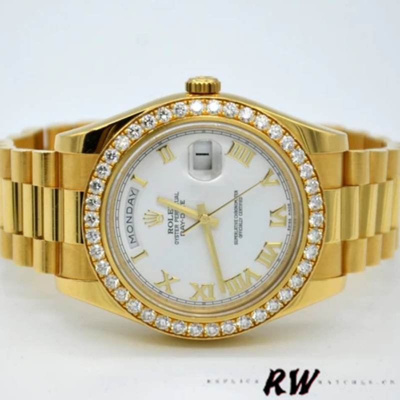 Rolex Day-Date 118348 White Roman Numeral Dial 36mm Unisex Replica Watch