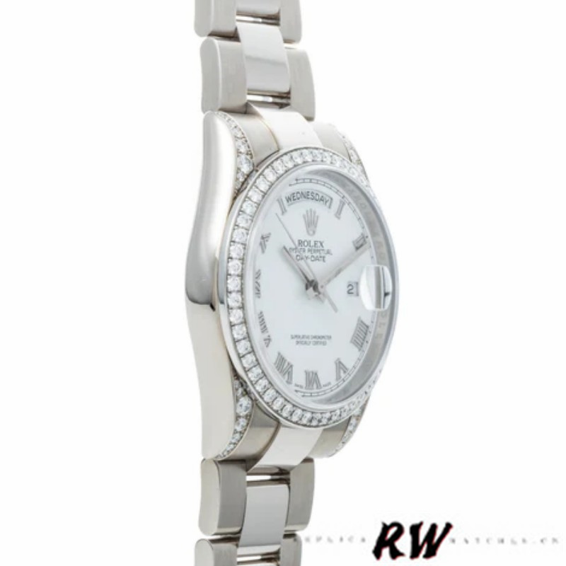 Rolex Day-Date 118389 White Roman Numeral Dial 36MM Unisex Replica Watch