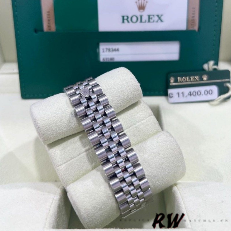 Rolex Datejust 178344 Stainless Steel Blue Dial Diamonds 31MM Lady Replica Watch