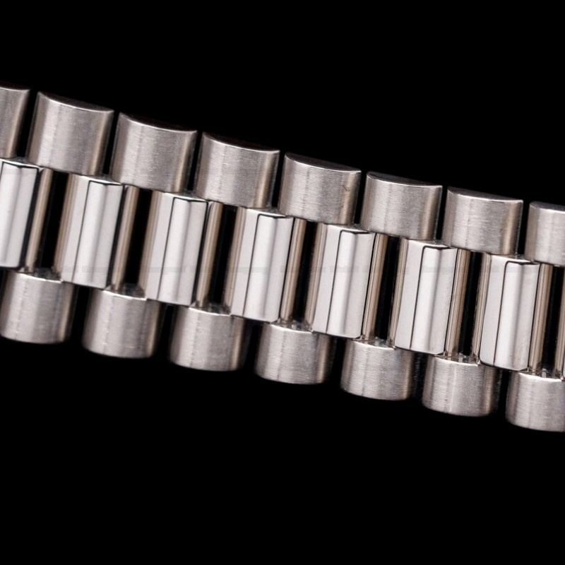 Rolex Day Date 118339 White Gold Silver Dial Fluted Bezel 36mm Unisex Replica Watch