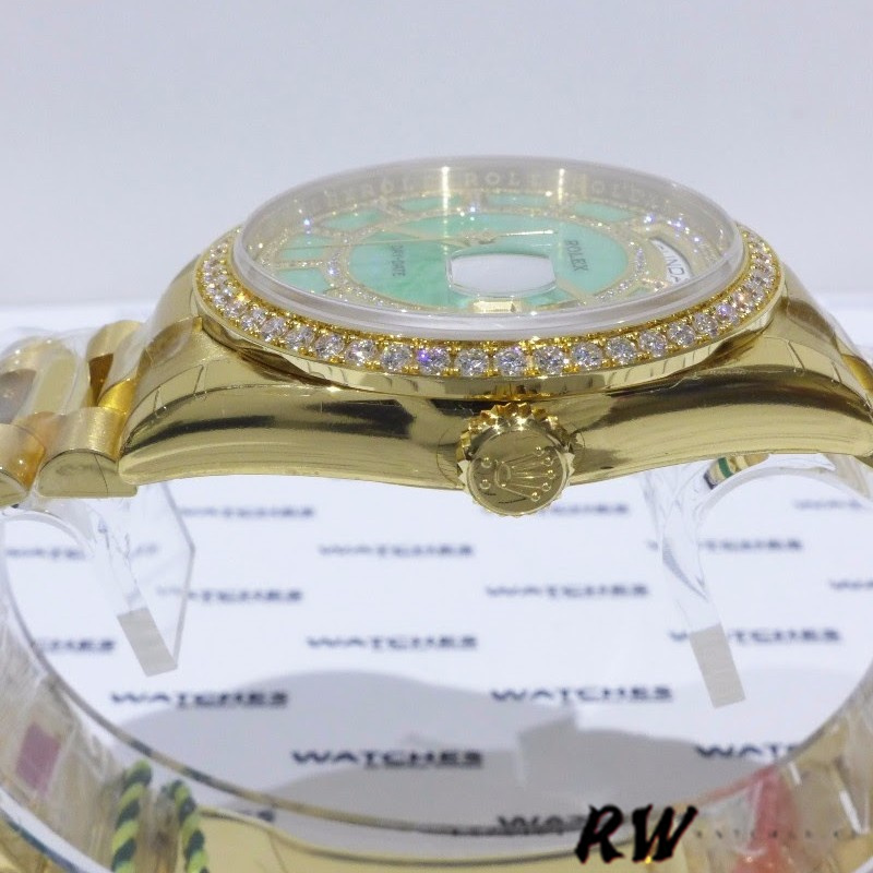 Rolex Day Date 118348 Green Dial Yellow Gold 36mm Unisex Replica Watch