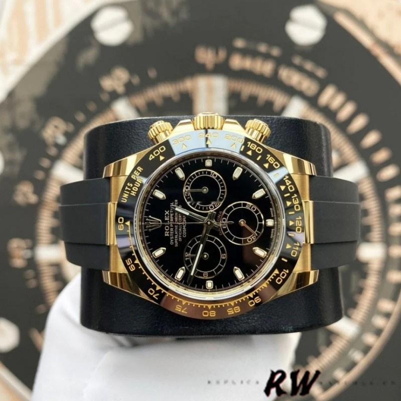 Rolex Daytona 116518LN Black Dial Yellow Gold 40mm Mens Replica Watch
