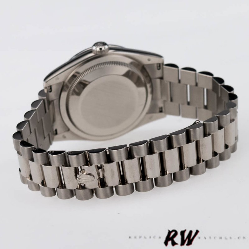 Rolex Day-Date 118389 Rhodium Grey Roman Numeral Dial 36MM Unisex Replica Watch