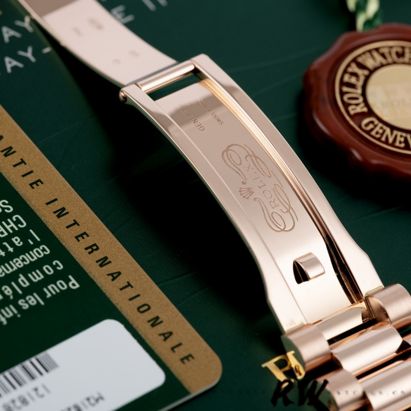 Rolex Day-Date 218235 Champagne Diamonds Dial Rose Gold 41MM Mens Replica Watch