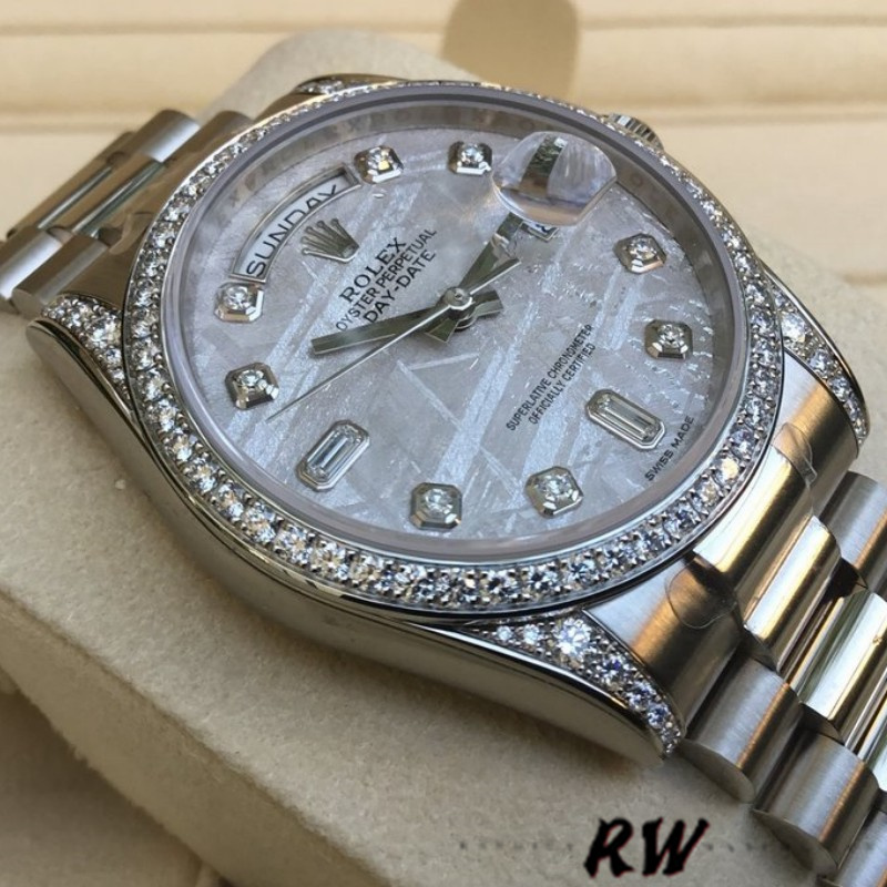 Rolex Day-Date 118389 Meteorite Grey Dial 36MM Unisex Replica Watch