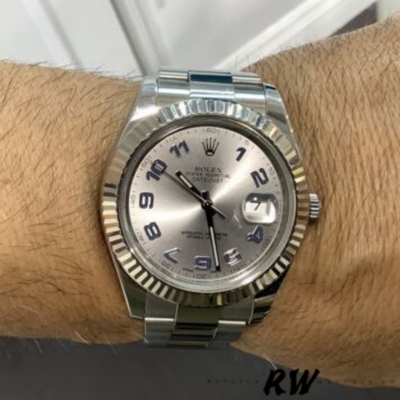 Rolex Datejust 116234 Silver Dial Fluted Bezel 36mm Unisex Replica Watch