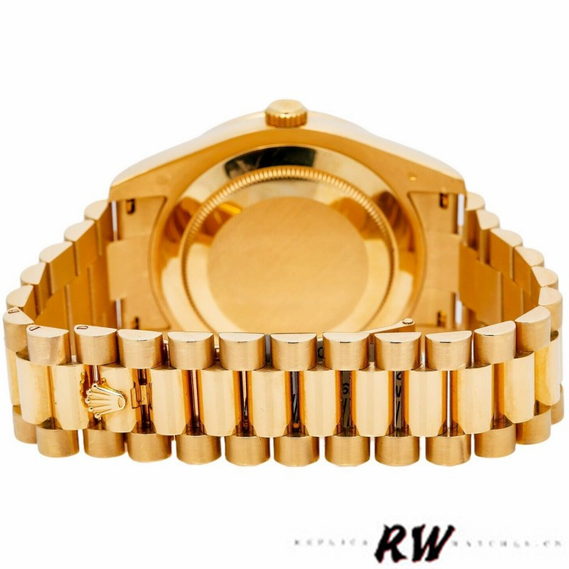 Rolex Day-Date 218348 Champagne Diamonds Dial 41MM Mens Replica Watch