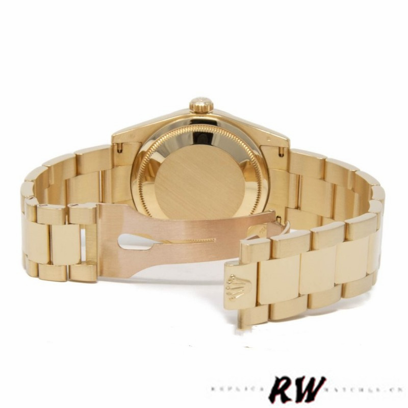 Rolex Day-Date 118208 White Dial Yellow Gold 36mm Unisex Replica Watch