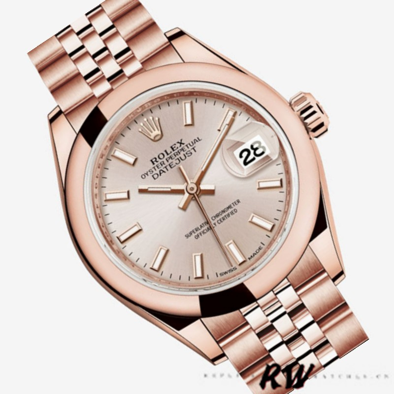 Rolex Datejust 279165 Sundust Index Dial Domed Bezel 28mm Lady Replica Watch