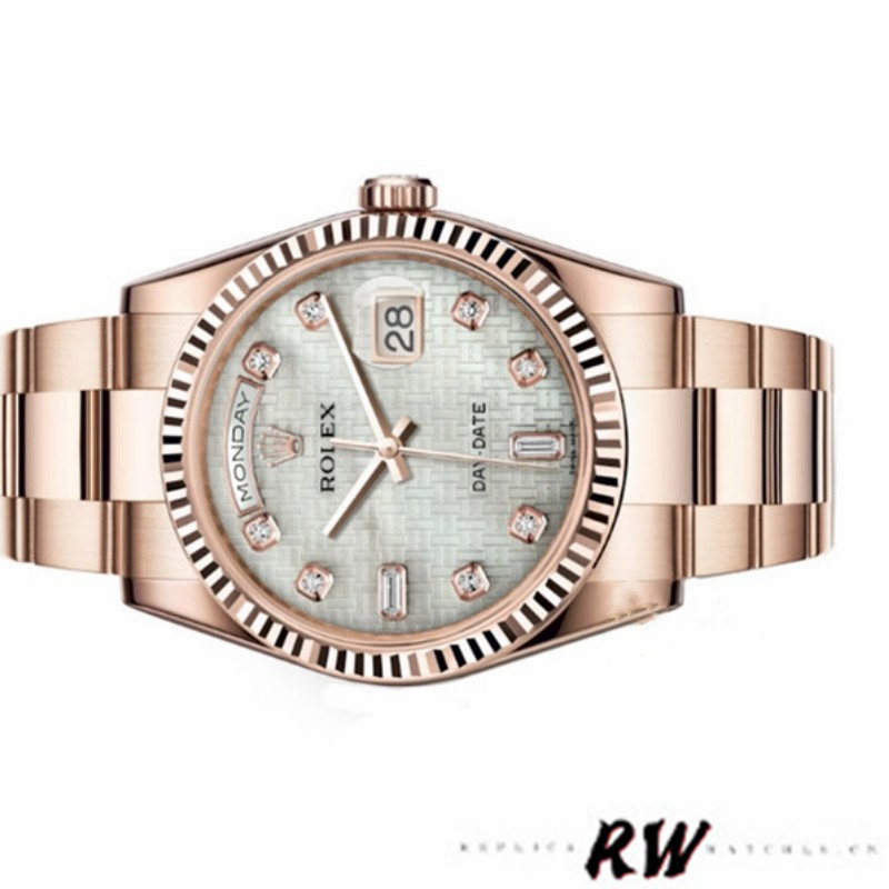 Rolex Day-Date 118235 Mother of Pearl White Dial 36mm Unisex Replica Watch