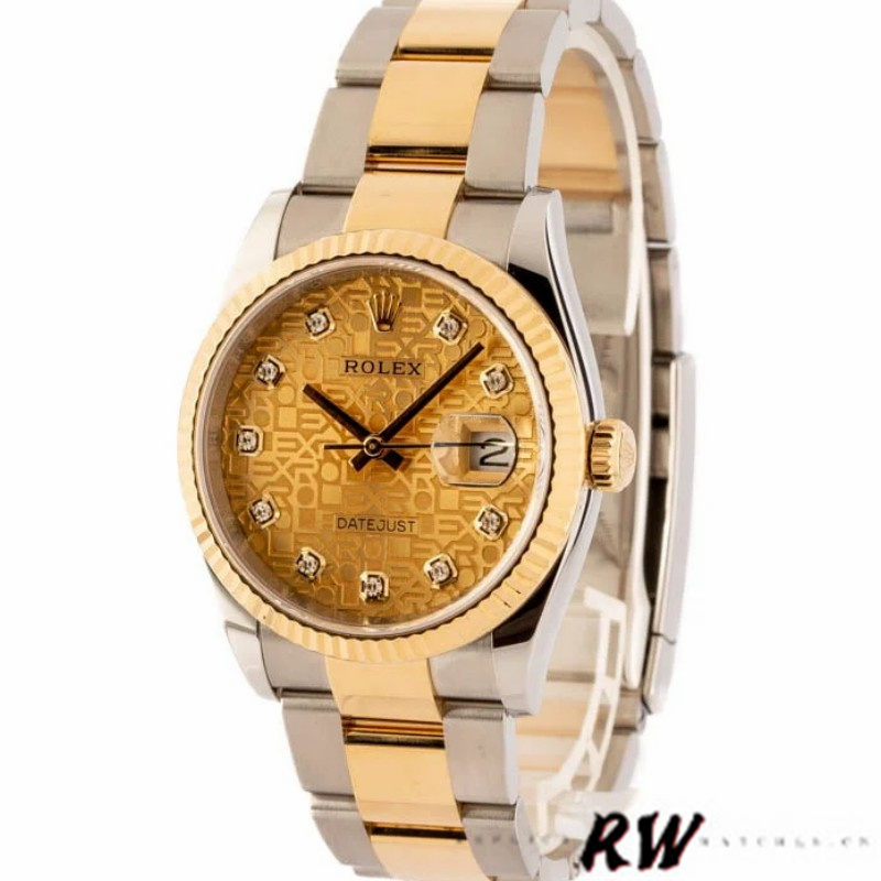 Rolex Datejust 126233 Champagne Jubilee Dial 36MM Unisex Replica Watch