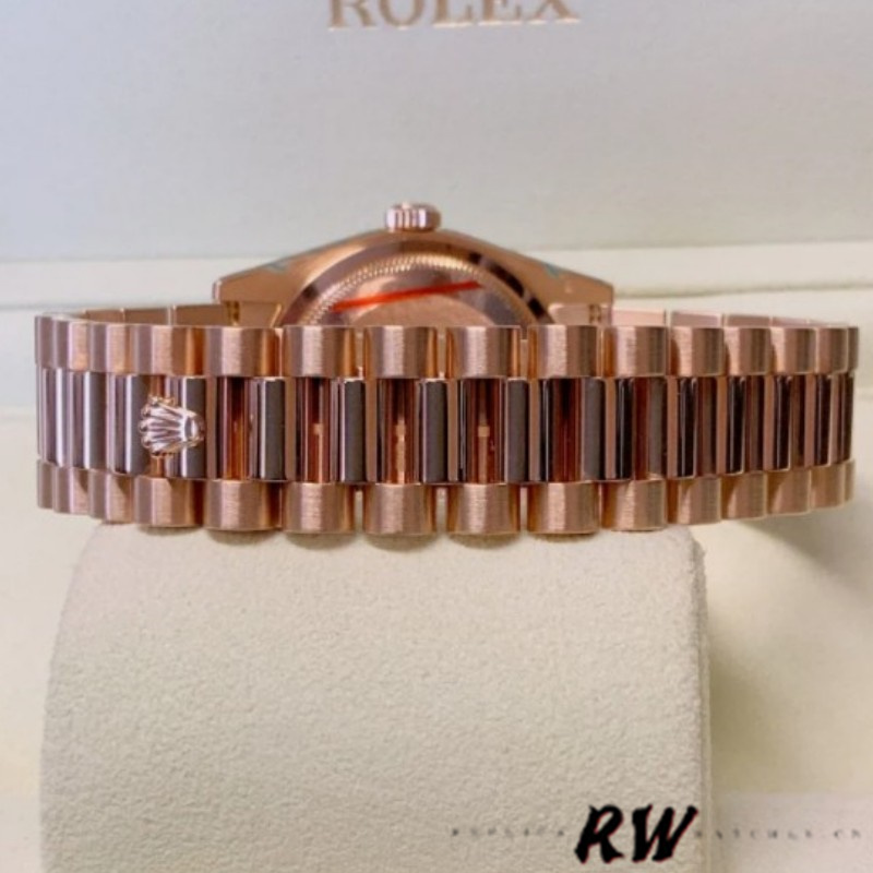 Rolex Day-Date 118205 Rose Gold Champagne Diamond Dial 36mm Unisex Replica Watch