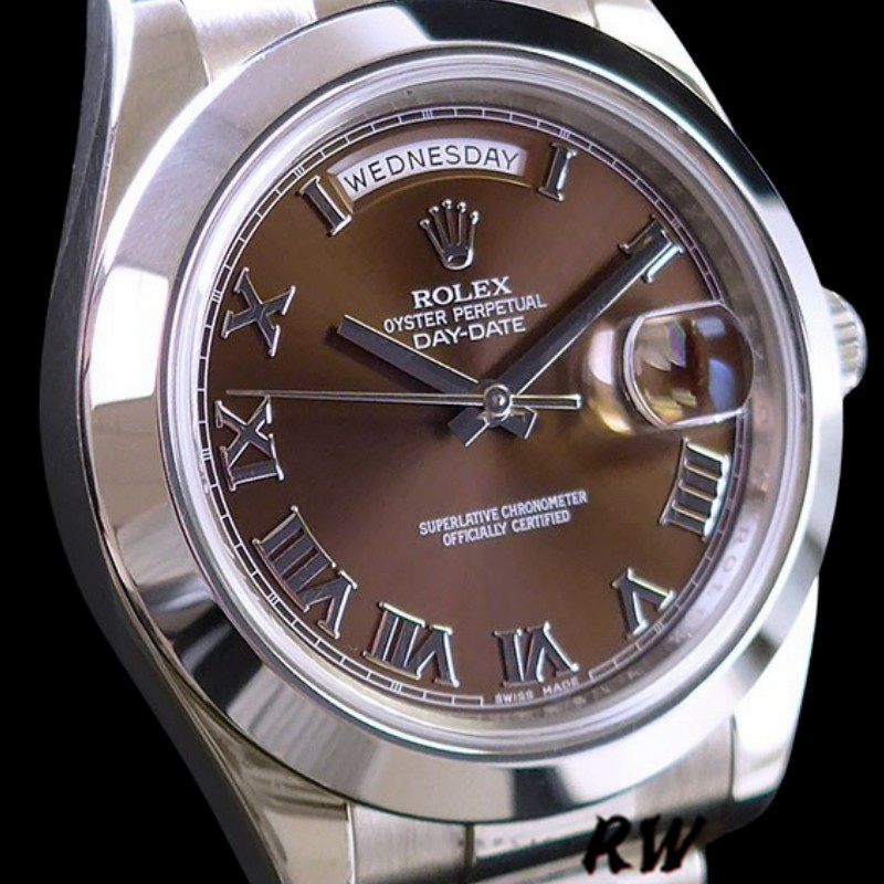 Rolex Day-Date 118209 White Gold Chocolate Brown Dial 36mm Unisex Replica Watch