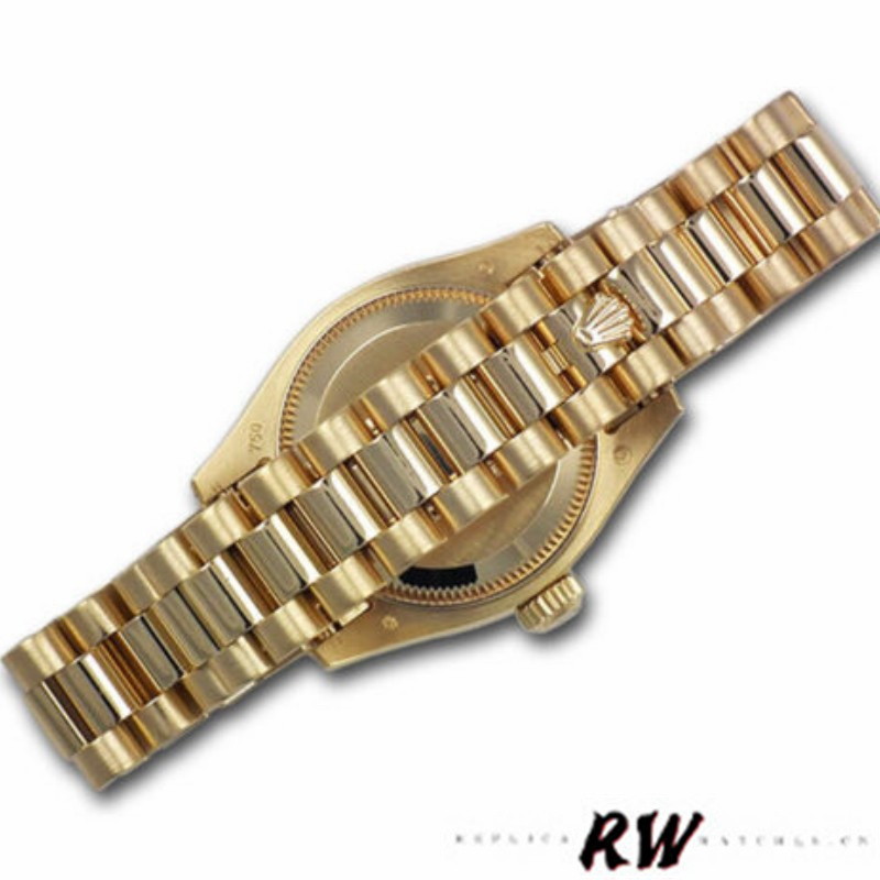 Rolex Day Date 118348 Yellow Gold Black Diamond Dial 36mm Unisex Replica Watch