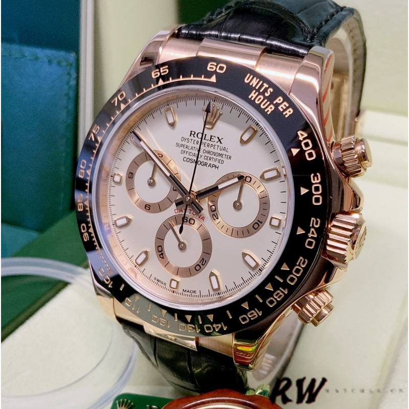 Rolex Cosmograph Daytona 116515 Ivory Dial 40mm Mens Replica Watch