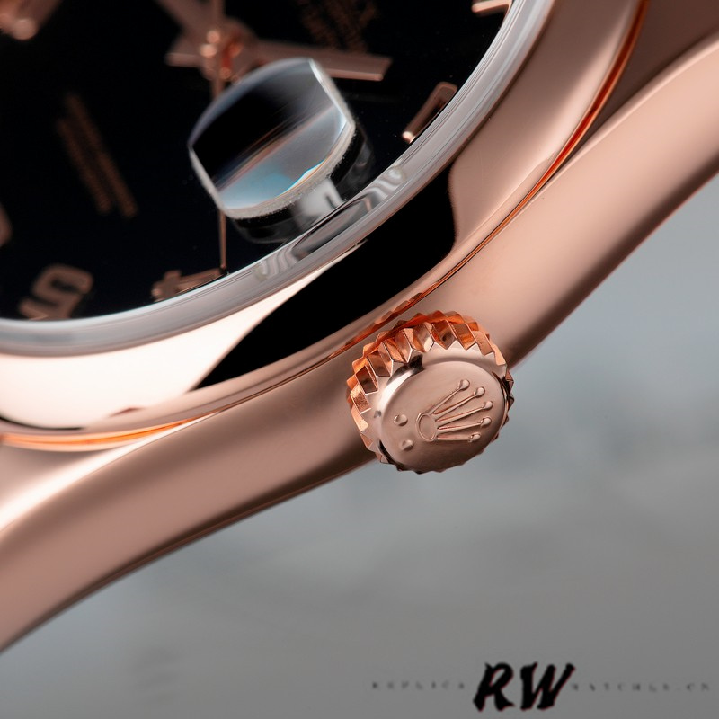 Rolex Day-Date 118205 Black Arabic Dial 36mm Unisex Replica Watch