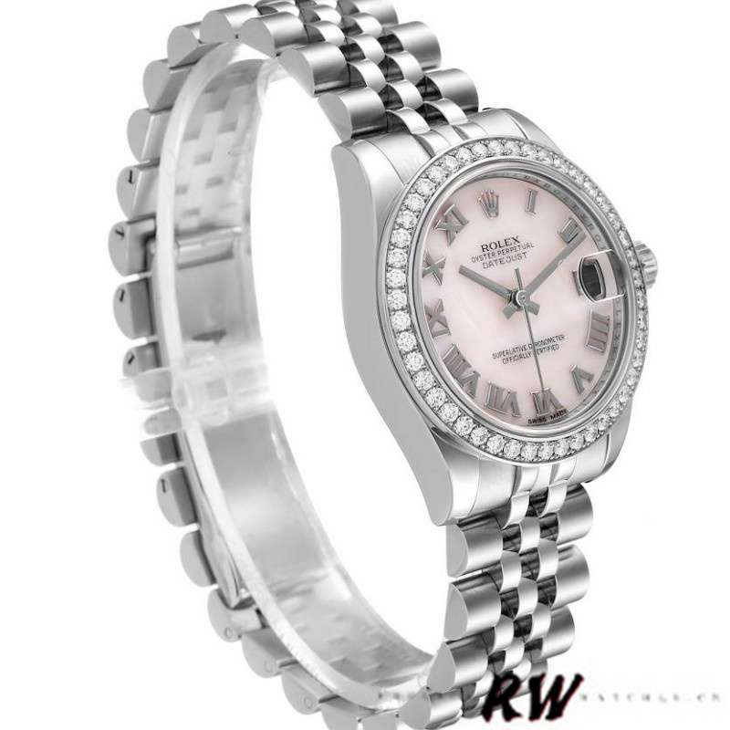 Rolex Datejust 178384 Pink Mother of Pearl Dial 31MM Lady Replica Watch