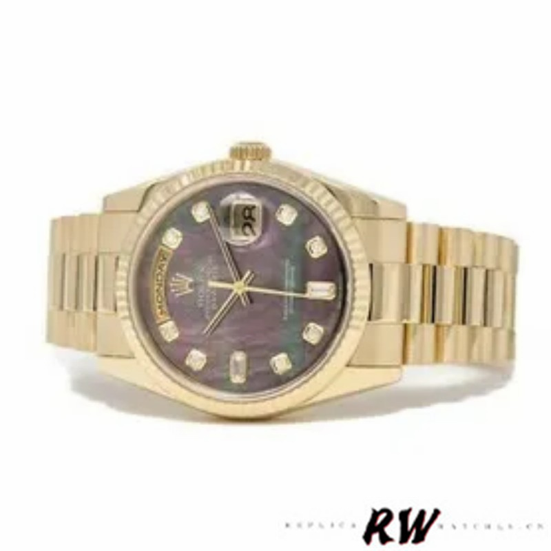 Rolex Day-Date 118238 Dark Mother of Pearl 36mm Unisex Replica Watch