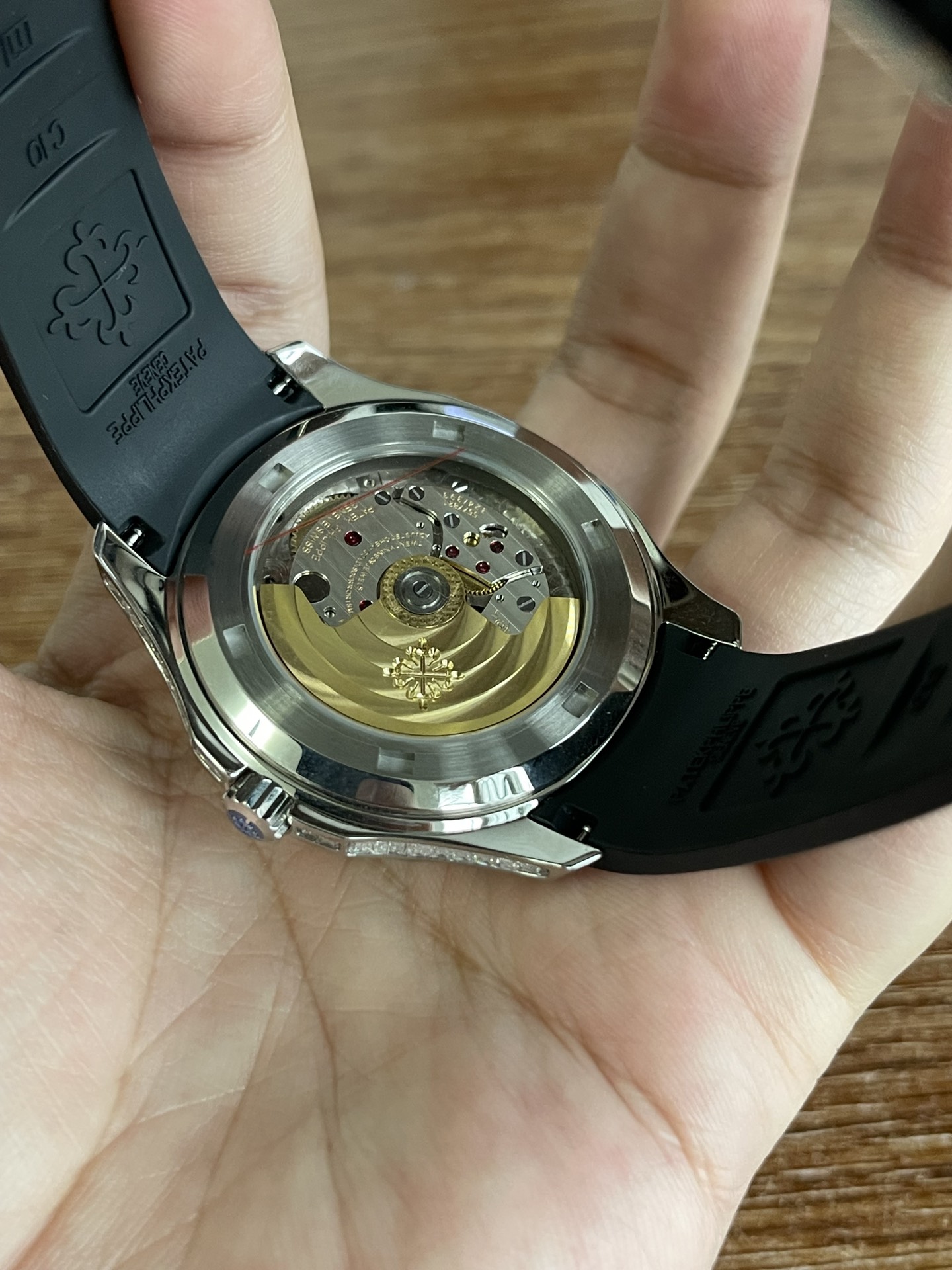 Replica Patek Philippe Aquanaut 5267 200A 001 Black Dial Diamond Bezel Watch