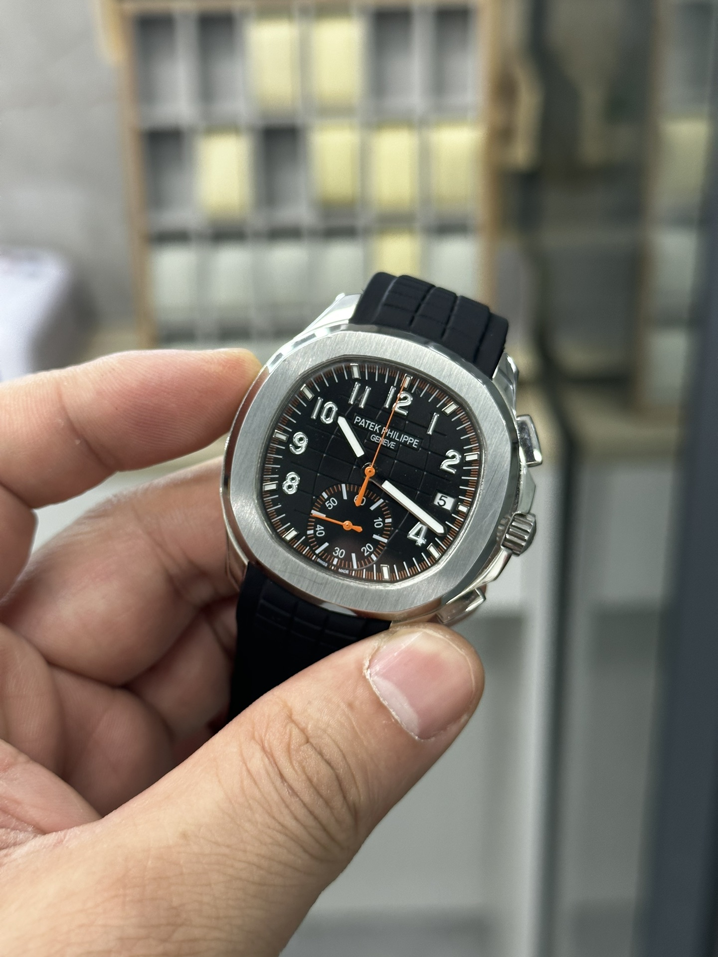 Replica Patek Philippe Aquanaut Black 5968A 001 42mm Mens Watch