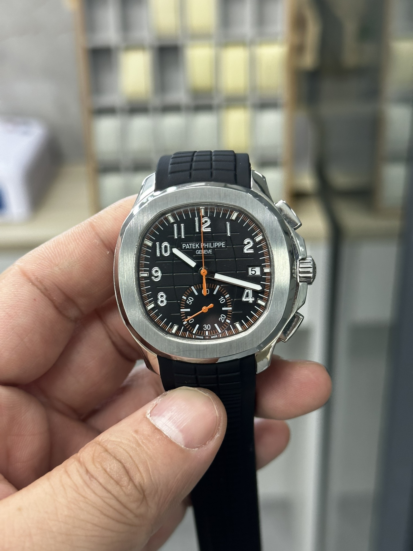 Replica Patek Philippe Aquanaut Black 5968A 001 42mm Mens Watch