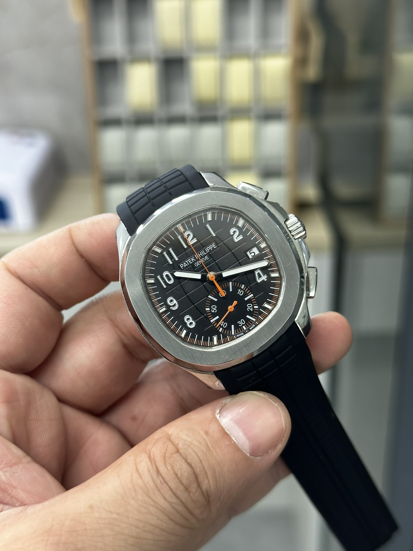 Replica Patek Philippe Aquanaut Black 5968A 001 42mm Mens Watch