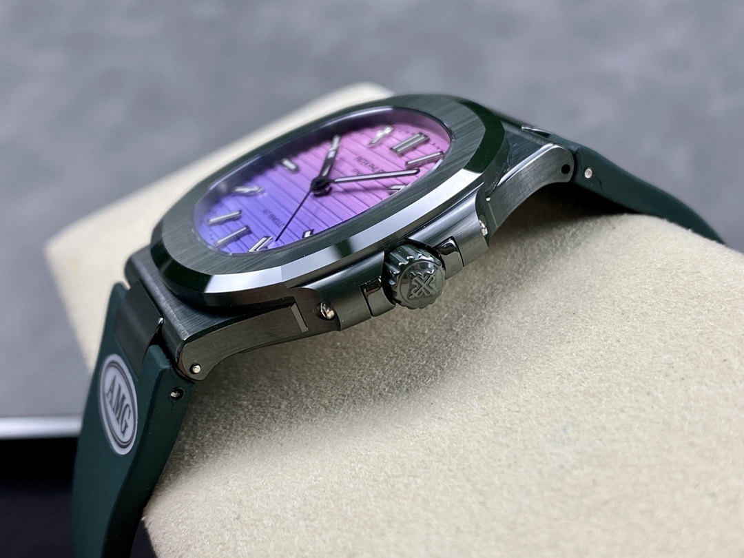 Patek Philippe Nautilus Green Rubber Purple Dial 5711 40MM Watch