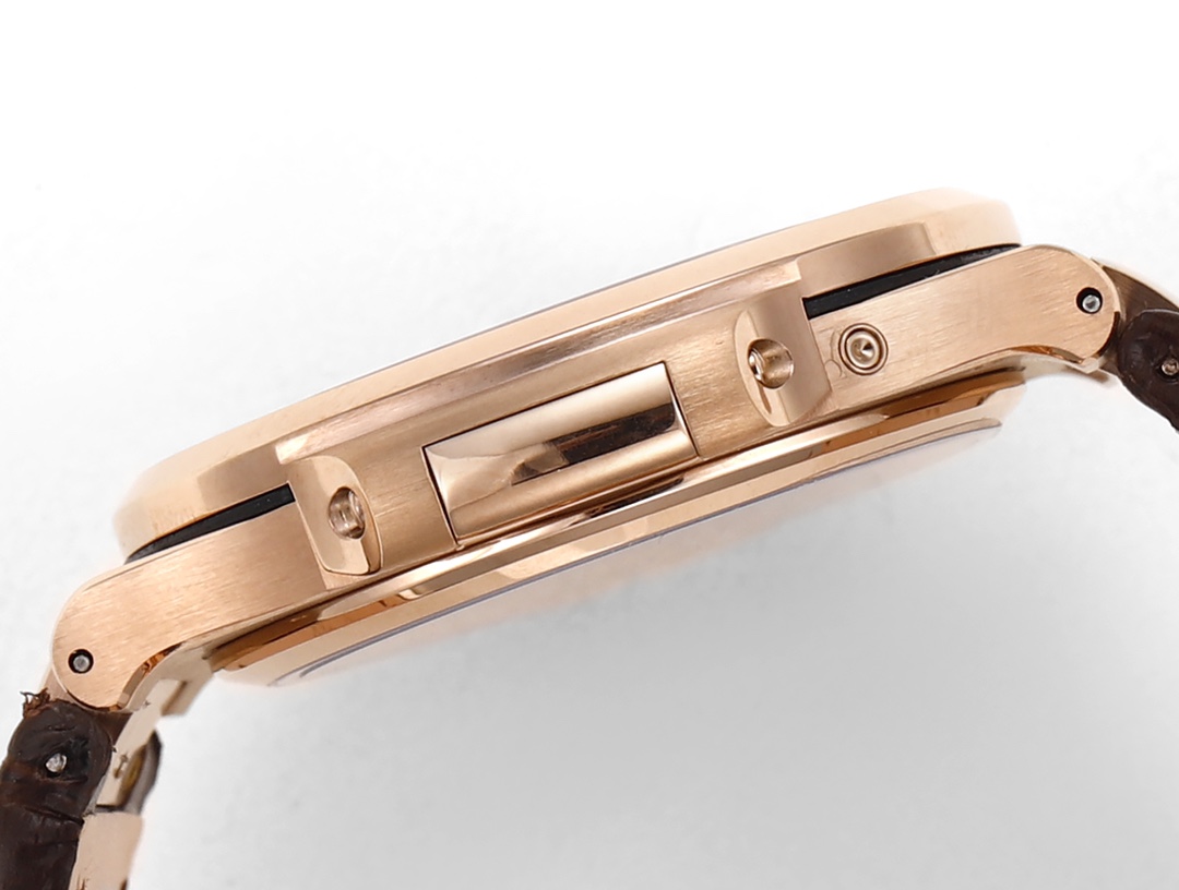 Patek Philippe Nautilus Moon Phases Rose & White Gold Slate Brown Dial 5712GR 001