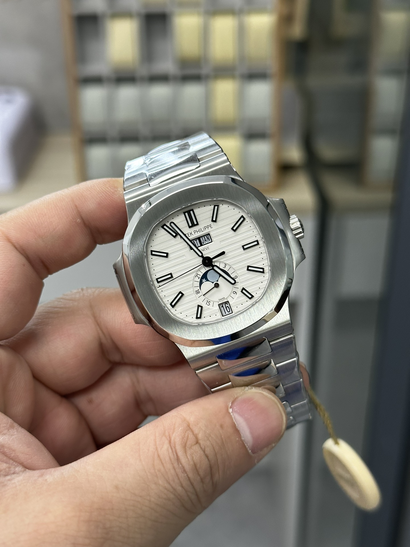 Patek Philippe Nautilus Annual Calendar White Dial 5726 1A 010